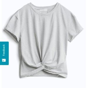 Tamara Cropped Knot Front Knit Top